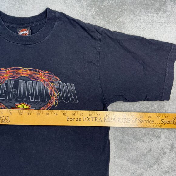 Y2K Harley-Davidson Flame Eagles Biker T-Shirt L Sweet Home Alabama Graphic - Picture 10 of 11